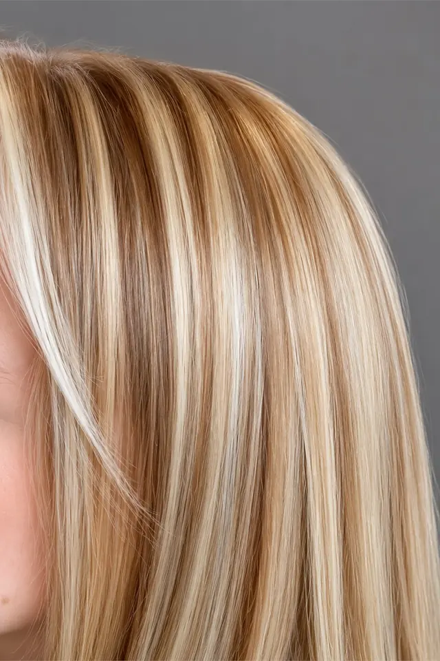 Blond beige lumineux réalisé au Salon by Jean-Marc